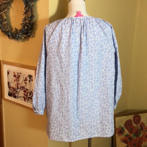 LILLY PULITZER size XLarge Gold LOGO buttons Long Tunic Floral Preppy $228 NEW - Picture 6 of 16